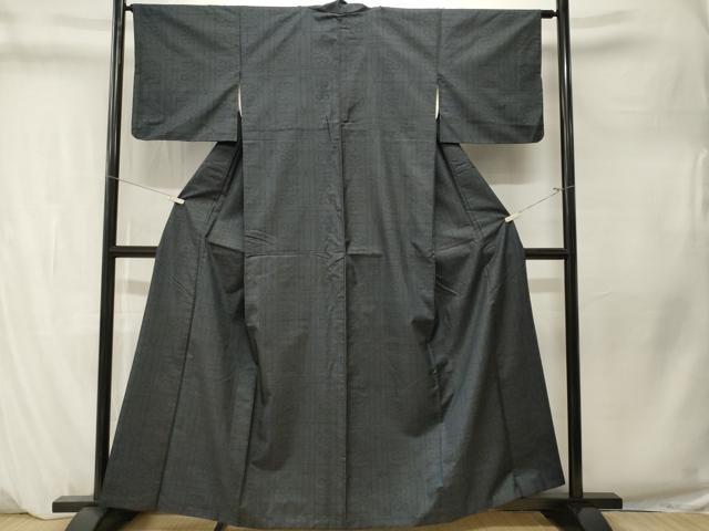 平和屋着物■本場大島紬　7マルキ　幾何学文　正絹　逸品　CABM1307ev
