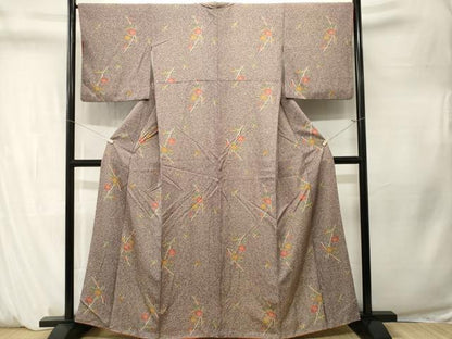 平和屋着物■上質な小紋　枝梅文　正絹　逸品　CABM1314ev