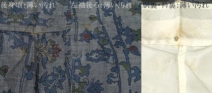 平和屋着物■本場大島紬　7マルキ　更紗枝花文　正絹　逸品　CABM1316ev