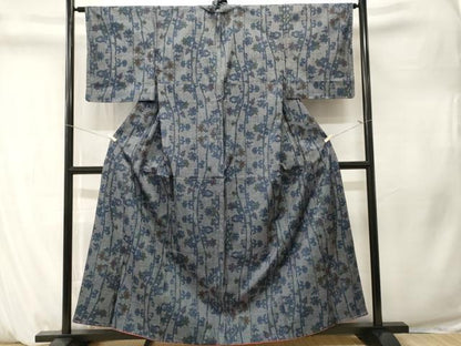 平和屋着物■本場大島紬　7マルキ　更紗枝花文　正絹　逸品　CABM1316ev