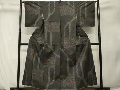 平和屋着物■本場大島紬　7マルキ　吉祥花文　正絹　逸品　CABM1317ev