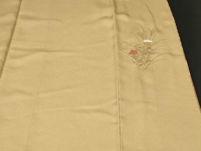 平和屋着物■上質な小紋　枝花文　金彩　正絹　逸品　CABM1318ev