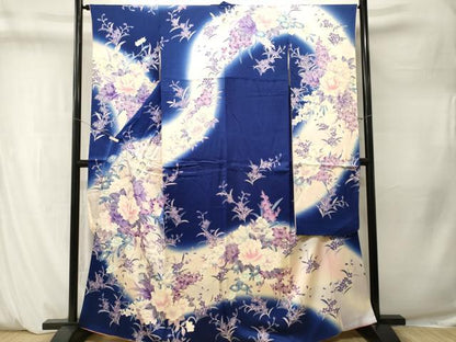 平和屋着物■豪華振袖　草花文　暈し染め　正絹　逸品　CABM1323ev
