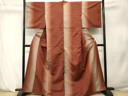平和屋着物■上質な紬　間道　正絹　逸品　CABM1327ev
