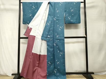 平和屋着物■小紋　溢れ松葉舞花文　洗える着物　CABM1332ev