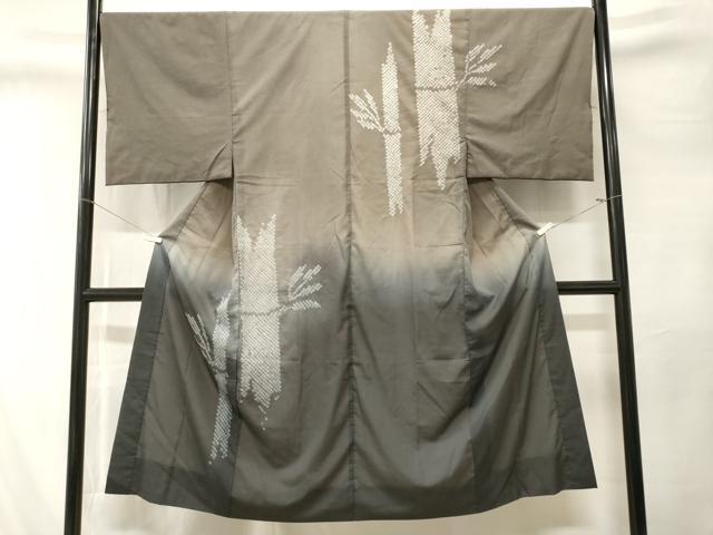 平和屋着物■男性　長襦袢　袷　鹿の子笹竹文　暈し染め　洗える着物　CABM1333ev