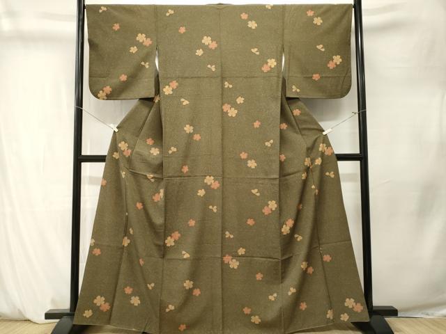 平和屋着物■小紋　舞桜文　洗える着物　CABM1334ev