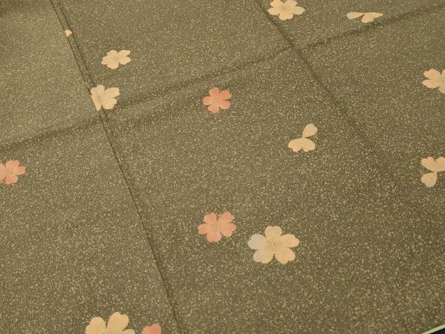 平和屋着物■小紋　舞桜文　洗える着物　CABM1334ev