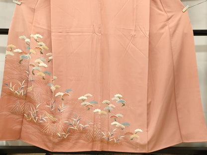 平和屋着物■訪問着　舟　浜松文　暈し染め　金彩　正絹　逸品　CABM1346ev