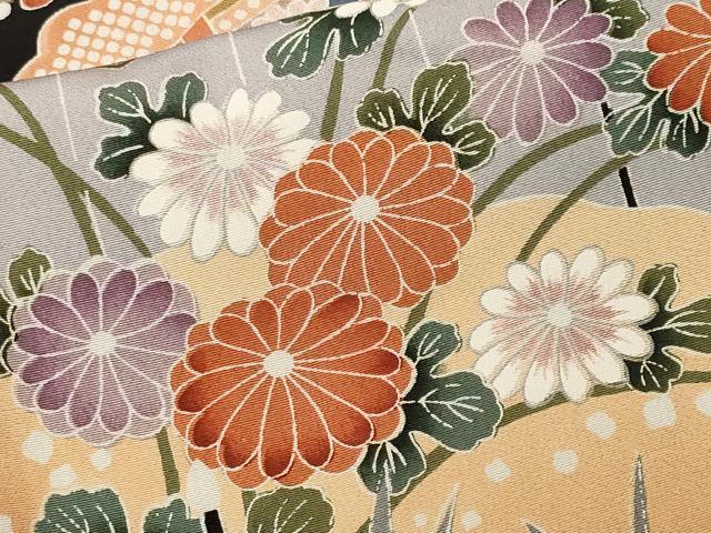 平和屋着物■豪華黒留袖　松竹梅飛鶴花文　正絹　逸品　CABM1351ev