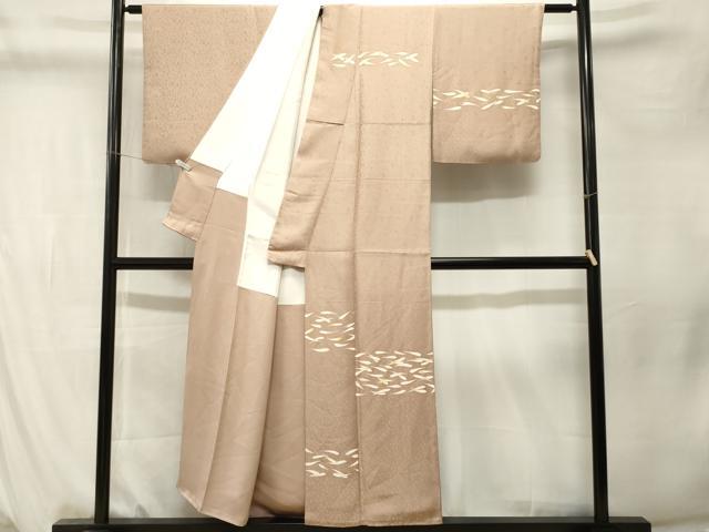 平和屋着物■訪問着　横段草花文　金彩　正絹　逸品　CABM1352ev