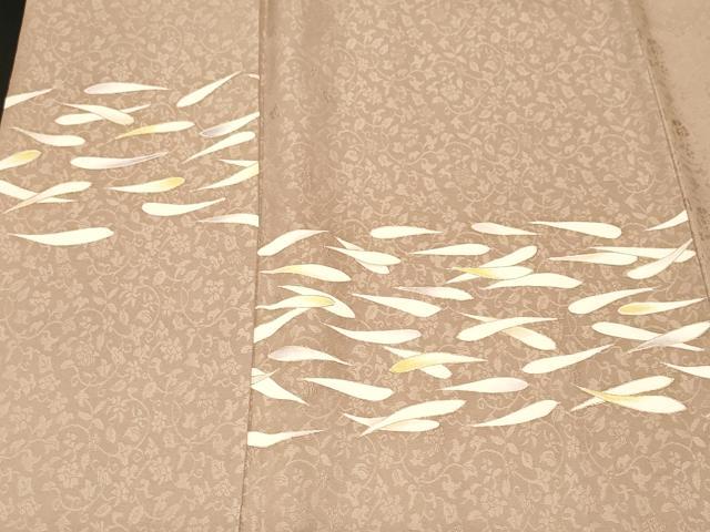 平和屋着物■訪問着　横段草花文　金彩　正絹　逸品　CABM1352ev