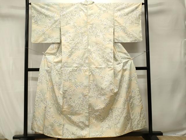 平和屋着物■本場大島紬　白大島　葉尽くし　正絹　逸品　CABM1353ev