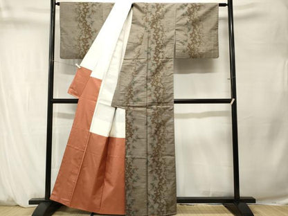 平和屋着物■本場大島紬　舞蝶文　正絹　逸品　CABM1358ev