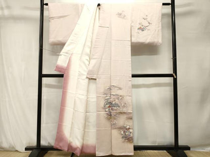 平和屋着物■訪問着　松竹梅御所解文　暈し染め　金彩　正絹　逸品　CABM1359ev