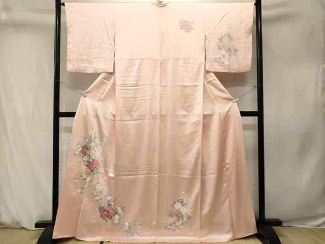 平和屋着物■訪問着　貝桶流水芝草花文　正絹　逸品　CABM1364ev
