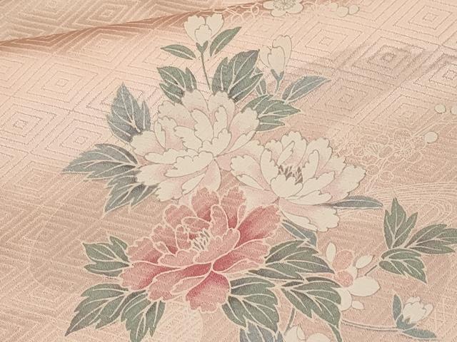 平和屋着物■訪問着　貝桶流水芝草花文　正絹　逸品　CABM1364ev