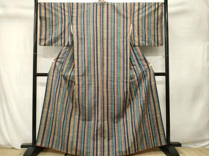 平和屋着物■上質な紬　花間道　正絹　逸品　CABM1368ev