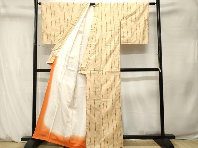 平和屋着物■上質な紬　立涌文　正絹　逸品　CABM1372ev