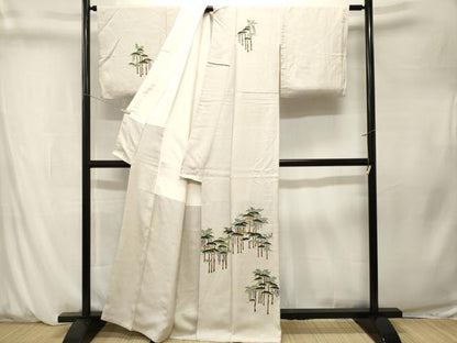 平和屋着物■訪問着　松　藤花房　金彩　正絹　逸品　CABM1374ev