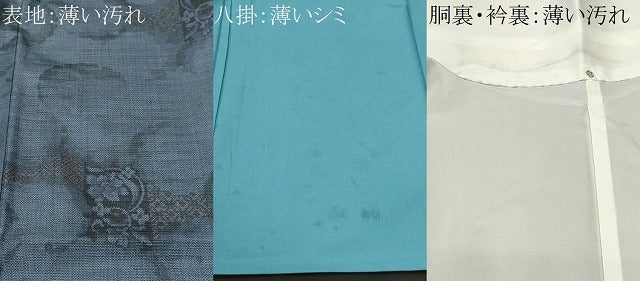 平和屋着物■上質な紬　雪輪重ね花文　正絹　逸品　CABM1378ev