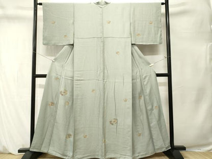 平和屋着物■訪問着　笹梅花丸文　金彩　正絹　逸品　CABM1381ev
