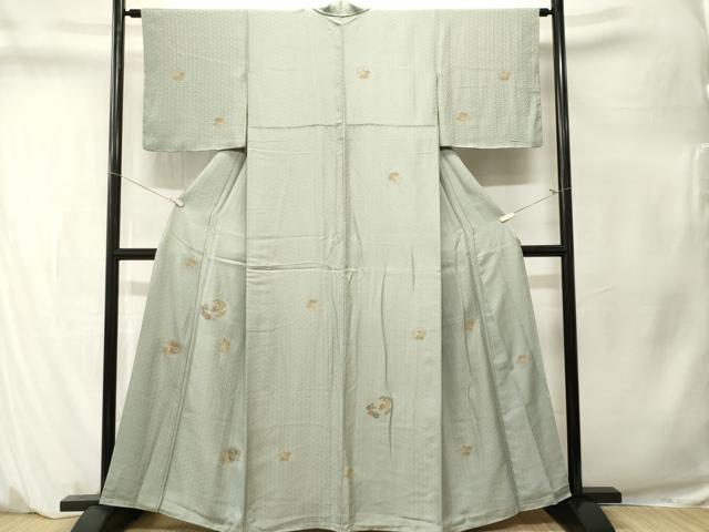 平和屋着物■訪問着　笹梅花丸文　金彩　正絹　逸品　CABM1381ev