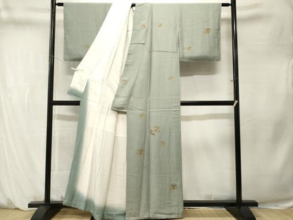 平和屋着物■訪問着　笹梅花丸文　金彩　正絹　逸品　CABM1381ev