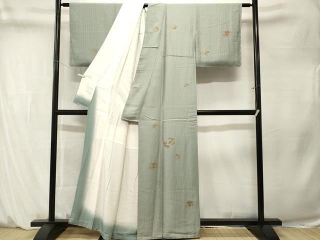 平和屋着物■訪問着　笹梅花丸文　金彩　正絹　逸品　CABM1381ev