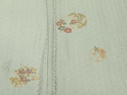 平和屋着物■訪問着　笹梅花丸文　金彩　正絹　逸品　CABM1381ev