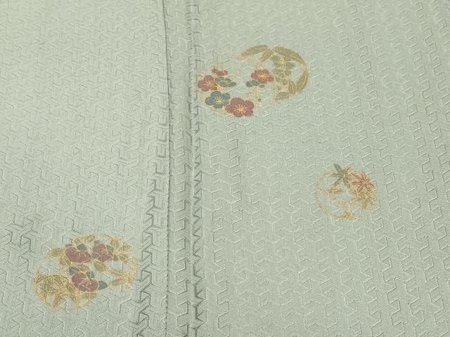 平和屋着物■訪問着　笹梅花丸文　金彩　正絹　逸品　CABM1381ev