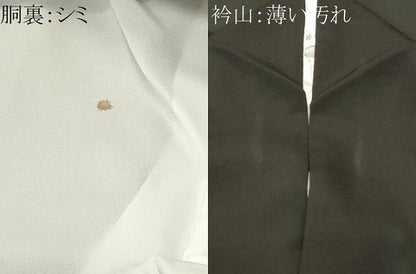 平和屋着物■豪華黒留袖　刺繍　鴛鴦扇面枝花文　暈し染め　金彩　正絹　逸品　CABM1383ev