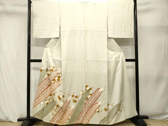 平和屋着物■豪華色留袖　駒刺繍　松　枝梅文　金彩　正絹　逸品　CABM1384ev