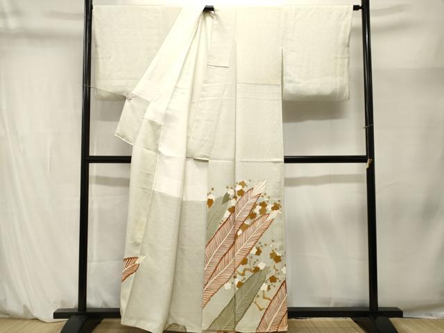 平和屋着物■豪華色留袖　駒刺繍　松　枝梅文　金彩　正絹　逸品　CABM1384ev