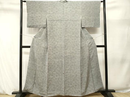 平和屋着物■上質な小紋　鮫小紋柄　丸文　正絹　逸品　CABM1386ev