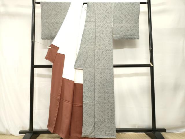 平和屋着物■上質な小紋　鮫小紋柄　丸文　正絹　逸品　CABM1386ev
