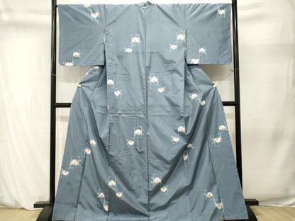 平和屋着物■上質な紬　草花文　正絹　逸品　CABM1387ev