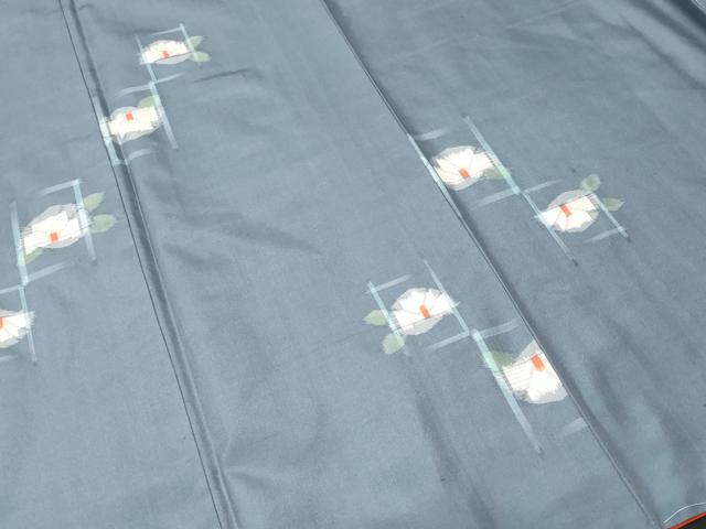 平和屋着物■上質な紬　草花文　正絹　逸品　CABM1387ev