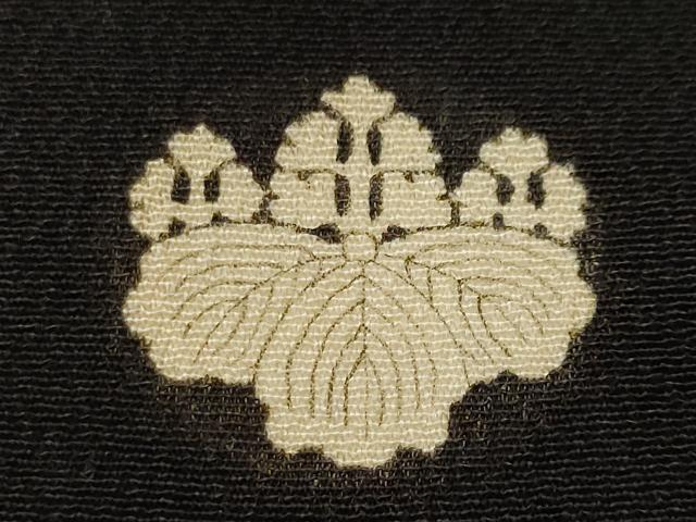 平和屋着物■豪華黒留袖　駒刺繍　飛鶴文　正絹　逸品　CABM1388ev
