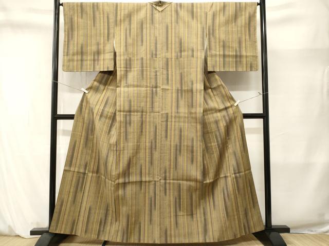 平和屋着物■上質な紬　縞　正絹　逸品　CABM1395ev