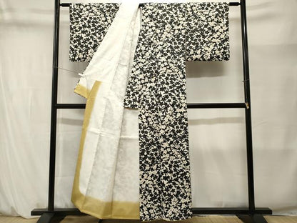 平和屋着物■小紋　枝花文　洗える着物　CABM1399ev