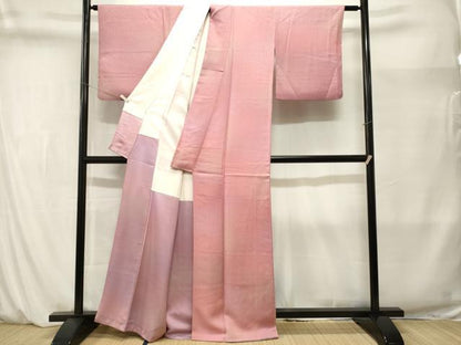 平和屋着物■上質な小紋　霞文　暈し染め　正絹　逸品　CABM1406ev