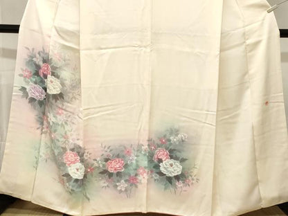 平和屋着物■訪問着　作家物　枝花文　暈し染め　正絹　逸品　CABM1411ev