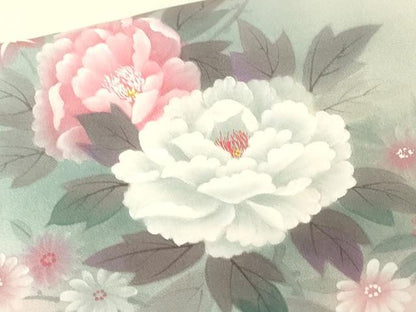 平和屋着物■訪問着　作家物　枝花文　暈し染め　正絹　逸品　CABM1411ev