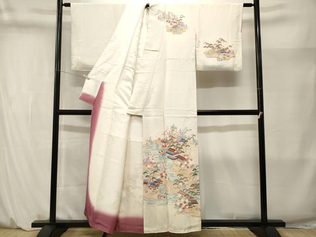 平和屋着物■訪問着　松竹梅御所解文　暈し染め　正絹　逸品　CABM1414ev