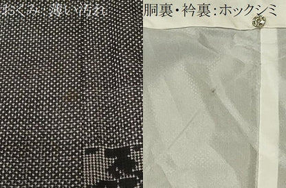 平和屋着物■本場大島紬　7マルキ　短冊草花文　正絹　逸品　CABM1417ev