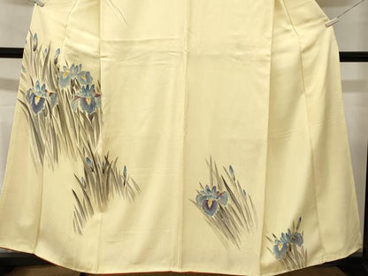 平和屋着物■訪問着　手描き　杜若文　正絹　逸品　CABM1422ev