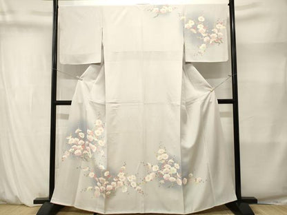 平和屋着物■訪問着　枝椿文　暈し染め　正絹　逸品　CABM1423ev