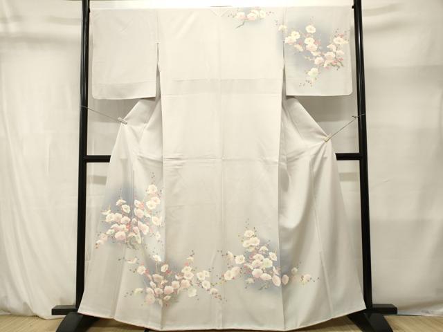 平和屋着物■訪問着　枝椿文　暈し染め　正絹　逸品　CABM1423ev
