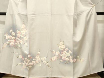 平和屋着物■訪問着　枝椿文　暈し染め　正絹　逸品　CABM1423ev